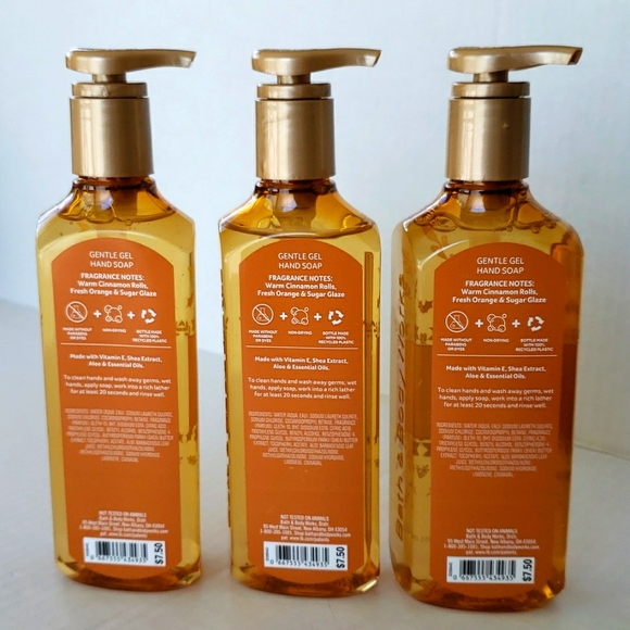 *3 Bath & Body Works ICED CINNAMON ROLLS Gel Hand Soap - Picture 2 of 5